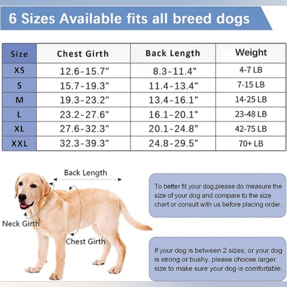 Kuoser Suitical Suit for Dogs & Cats Pet Surgery Recovery Onesie Stripes Large - Picture 8 of 12